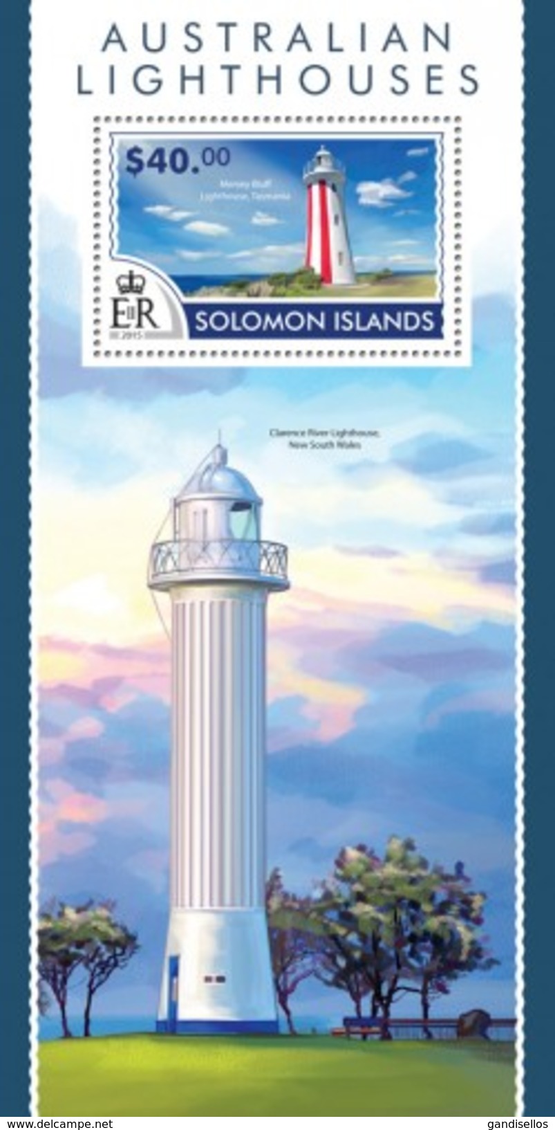 SOLOMON ISLANDS 2015 SHEET AUSTRALIAN LIGHTHOUSES PHARES FARI FAROS FAROIS Slm15210b - Salomoninseln (Salomonen 1978-...)