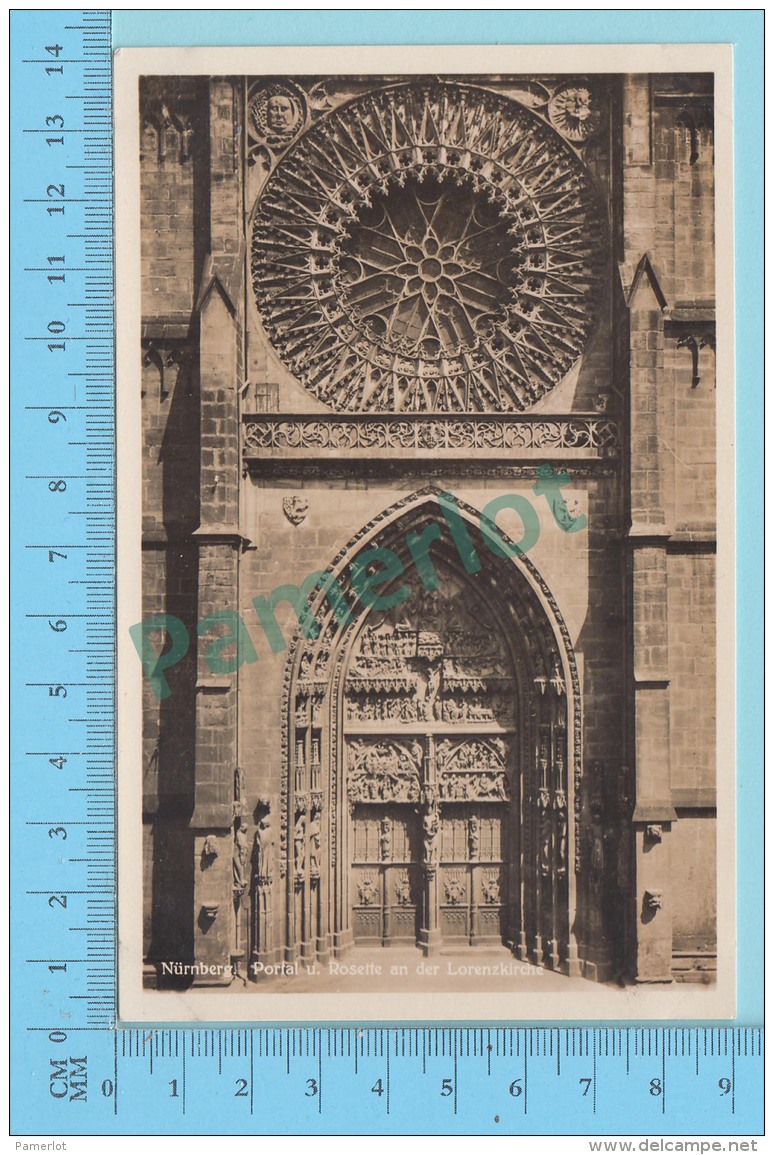 Nurnberb - Portal U. Rosette Au Der Lorenzkirche  Real Photo  -  2 Scans - Dresden