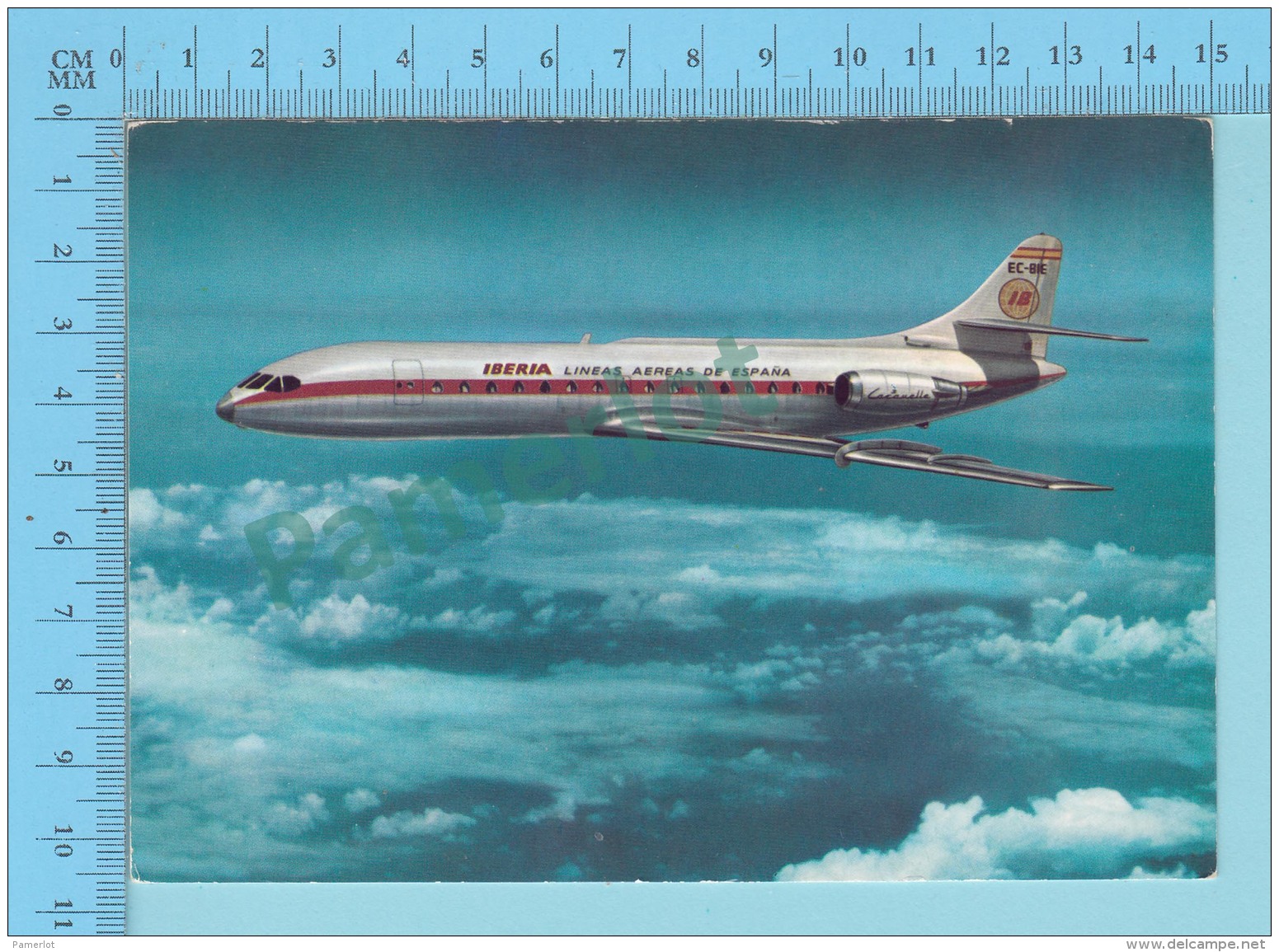 Avion  - Air Iberia, Caravelle X-R  86 Passager  -  2 Scans - 1946-....: Modern Era