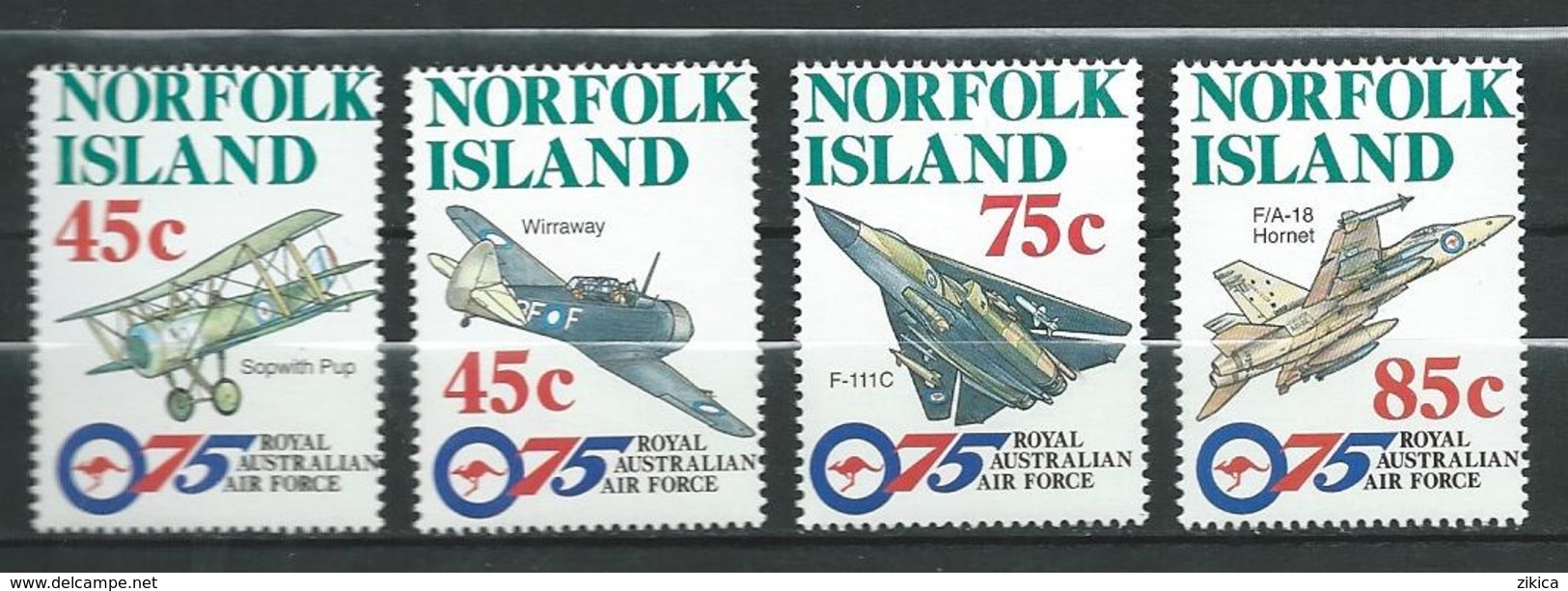 Norfolk Island 1996 The 75th Anniversary Of Royal Australian Air Force - Aircraft.MNH - Ile Norfolk