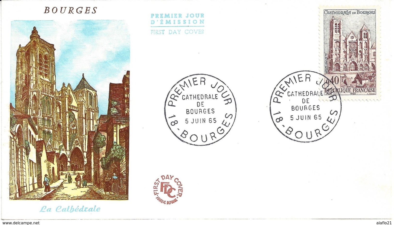 ENVELOPPE 1er JOUR - FDC - N° 1453 - BOURGES - 1960-1969