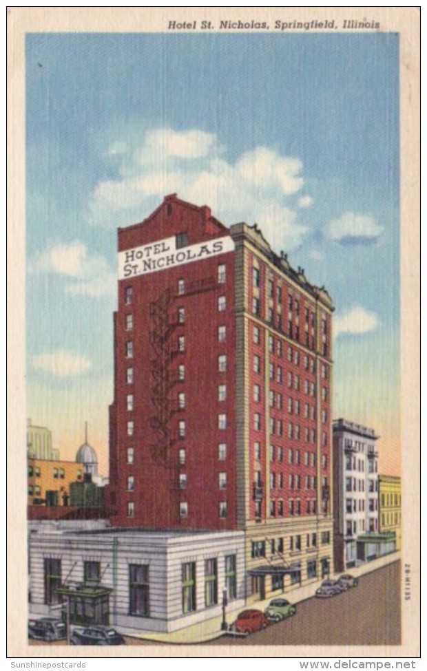 Illinois Springfield Hotel St Nicholas Curteich - Springfield – Illinois