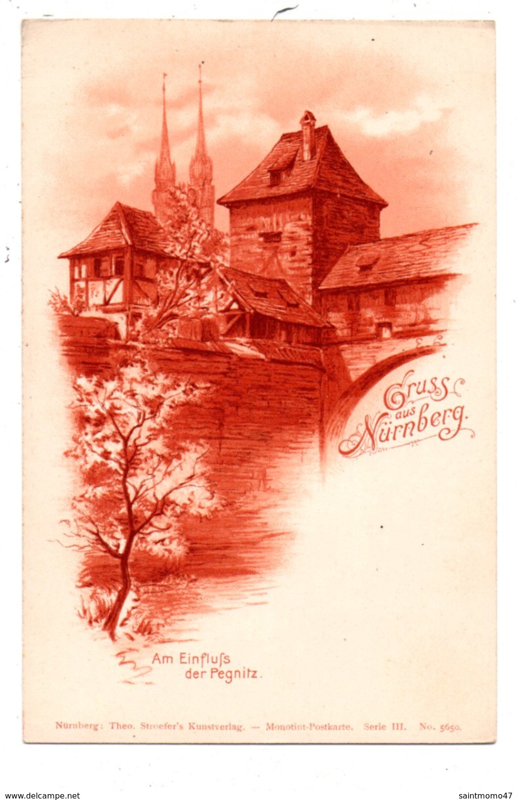 ALLEMAGNE . GRUSS AUS NÜRNBERG . AM EINFLUSS DER PEGNITZ - Réf. N°1250 - - Nuernberg