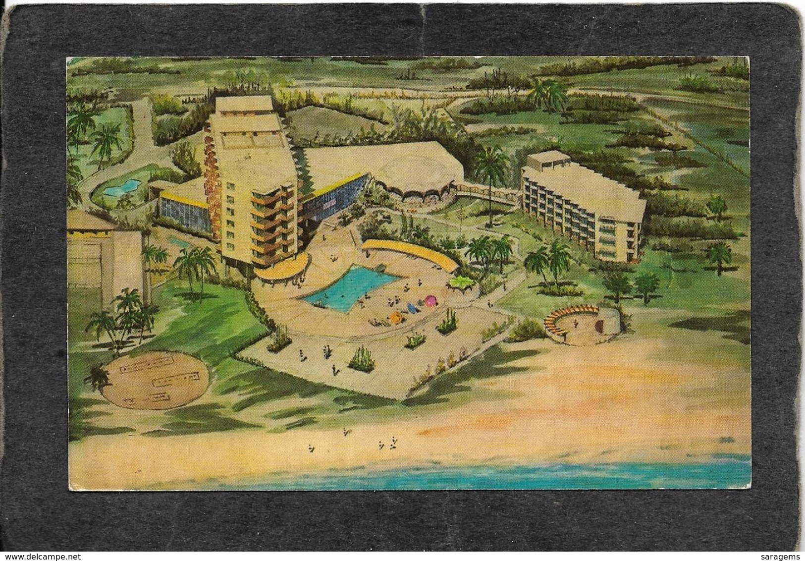 Aruba,Antilles-Carribean Hotel And Casino 1965 - Mint Antique Postcard - Aruba