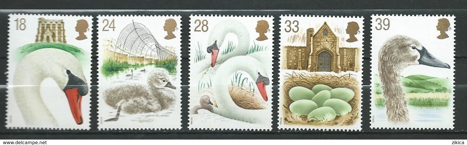 Great Britain 1993 Swans - The 600th Anniversary Of Abbotsbury Swannery.Birds.MNH - Unused Stamps