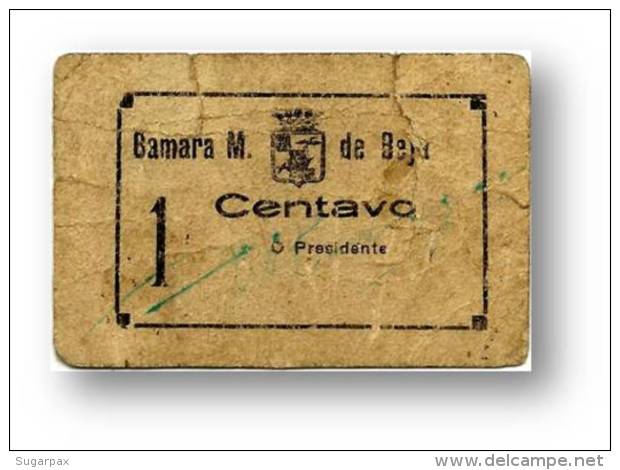 BEJA - Cédula 1 Centavo - Camara Municipal - ND - Catalog. M.A. 381a - PORTUGAL Emergency Paper Money Notgeld - Portogallo