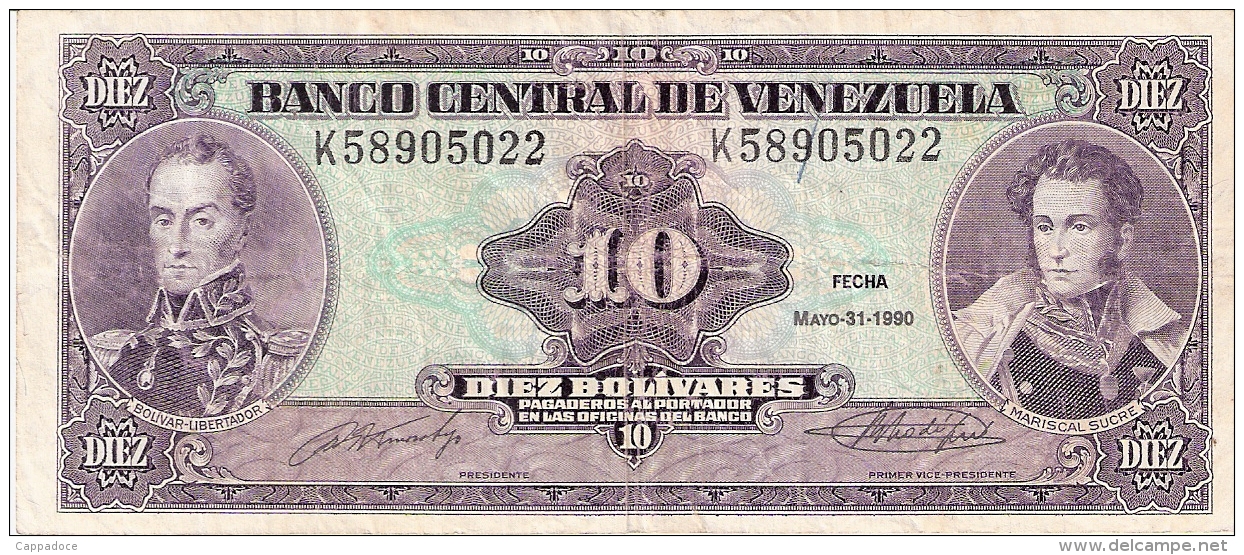 VENEZUELA   10 Bolivares   31/15/1990    P. 61b - Venezuela