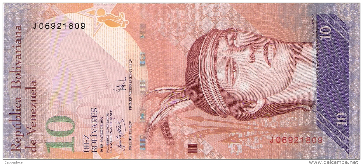 VENEZUELA   10 Bolivares   20/3/2007   P. 90a   UNC - Venezuela