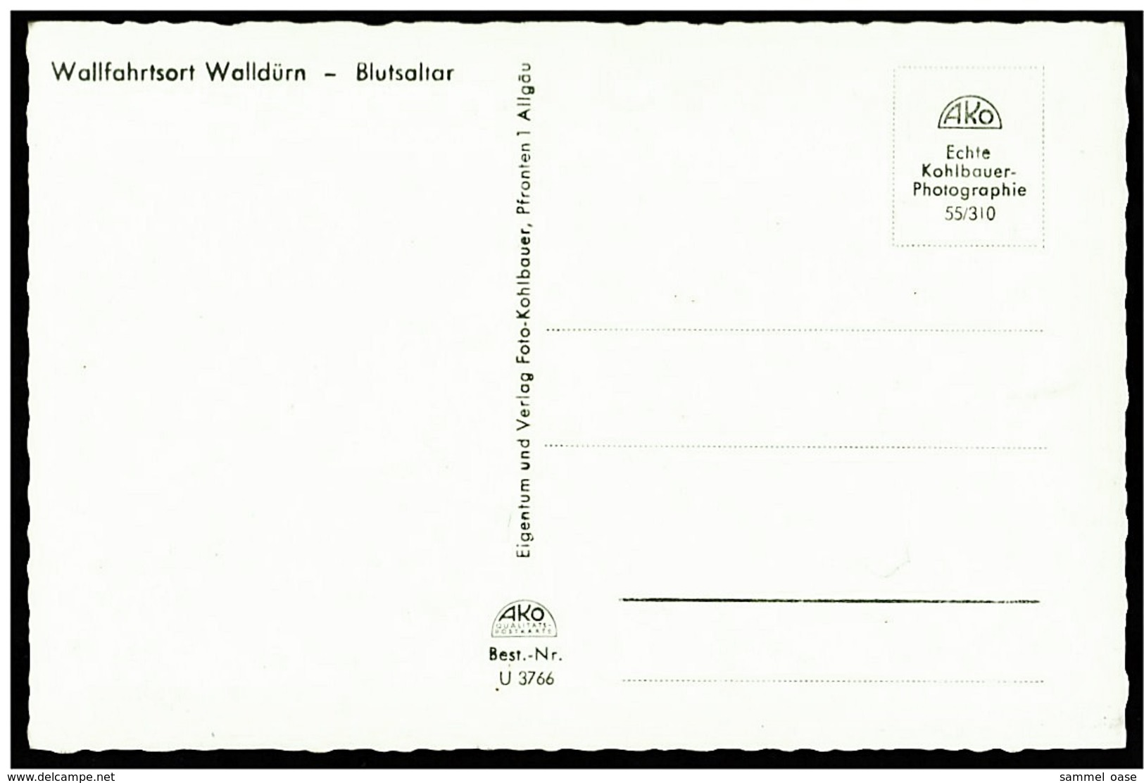 Walldürn  -  Wohlfahrtskirche / Barockkirche Innenansicht  -  Blutsaltar  -  Ansichtskarte Ca.1960   (7167) - Buchen