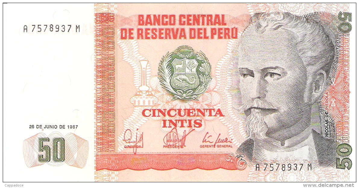 PEROU   50 Intis   26/6/1987   CdM-Brazil   P. 131b   UNC - Pérou