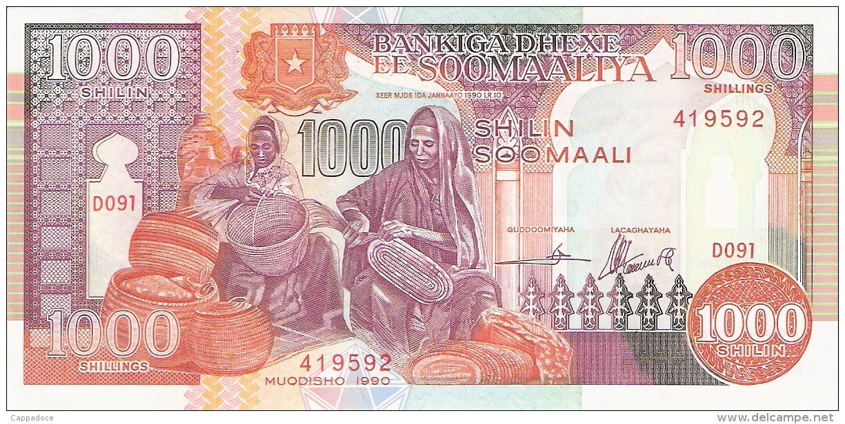 SOMALIE   1000 Shilin = 1000 Shillings   1990   P. 37a   UNC - Somalie