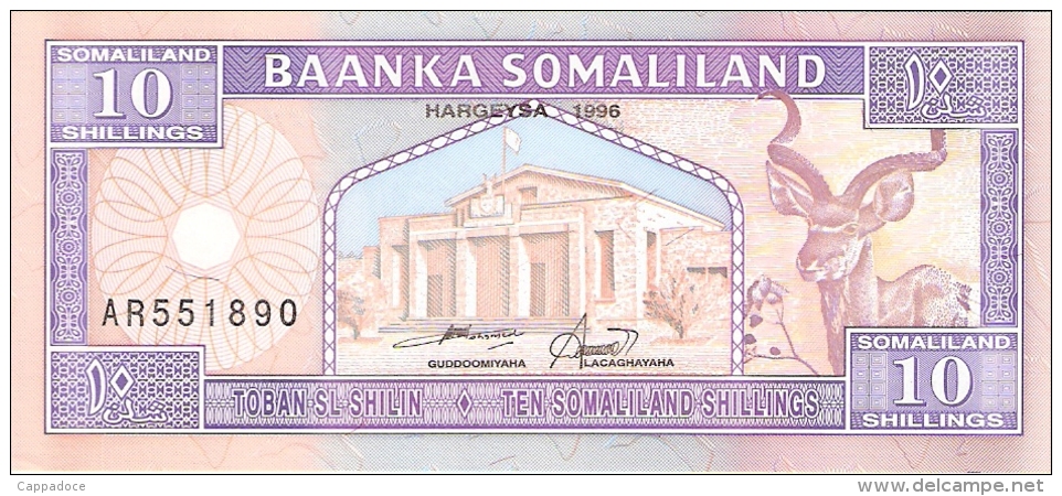 SOMALILAND   10 Shillings = 10 Shilin   1996   P. 2b   UNC - Somalia