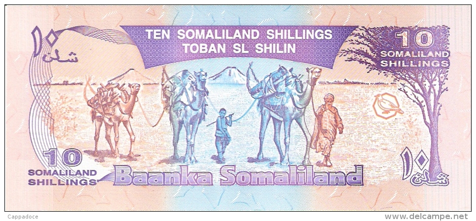 SOMALILAND   10 Shillings = 10 Shilin   1996   P. 2b   UNC - Somalia