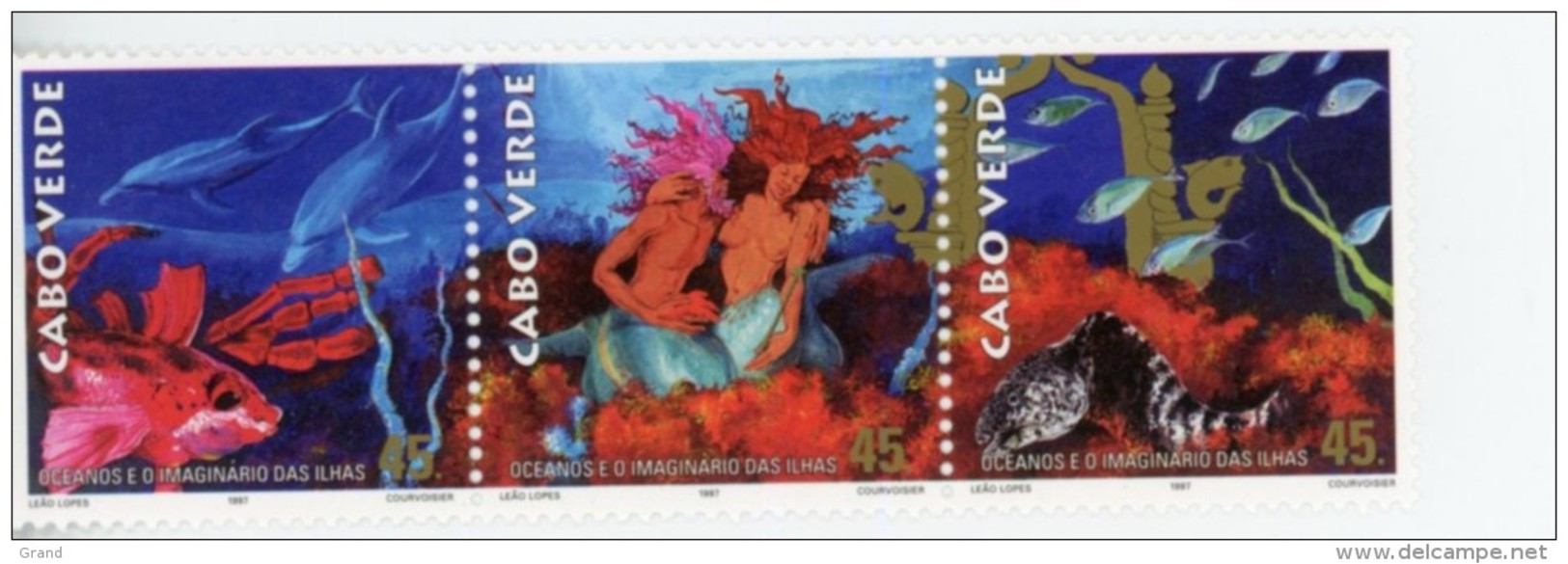 Cap Vert-Cabo Verde-1997-Expo Océanographique-Poisson,coraux,-704/6***mnh - Vie Marine