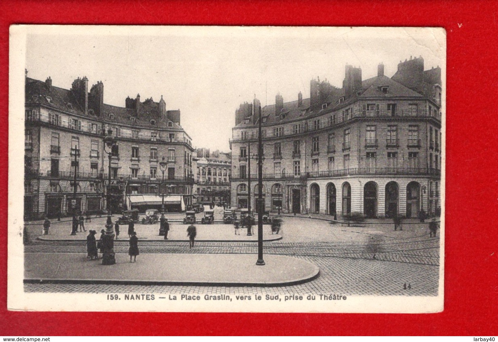 1 Cpa Carte Postale Ancienne -  44 -  NANTES - La Place Graslin, Vers Le Sud - Nantes