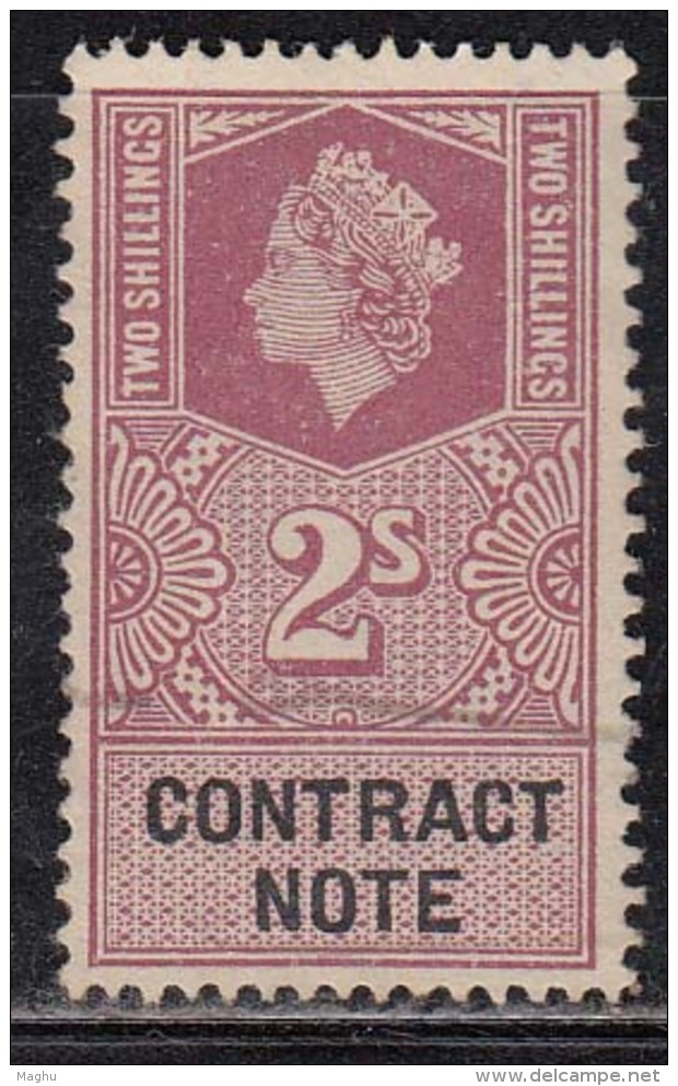 2s Contract Note Fiscal / Revenue Used, Great Britain - Fiscaux