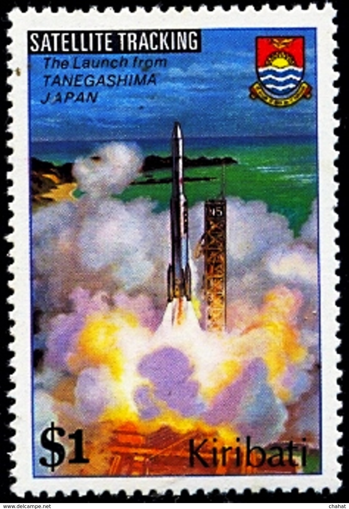 SPACE-SATELLITE TRACKING-THE LAUNCH FROM TANEGASHIMA, JAPAN-KIRIBATI-MNH-H1-46 - Oceanië