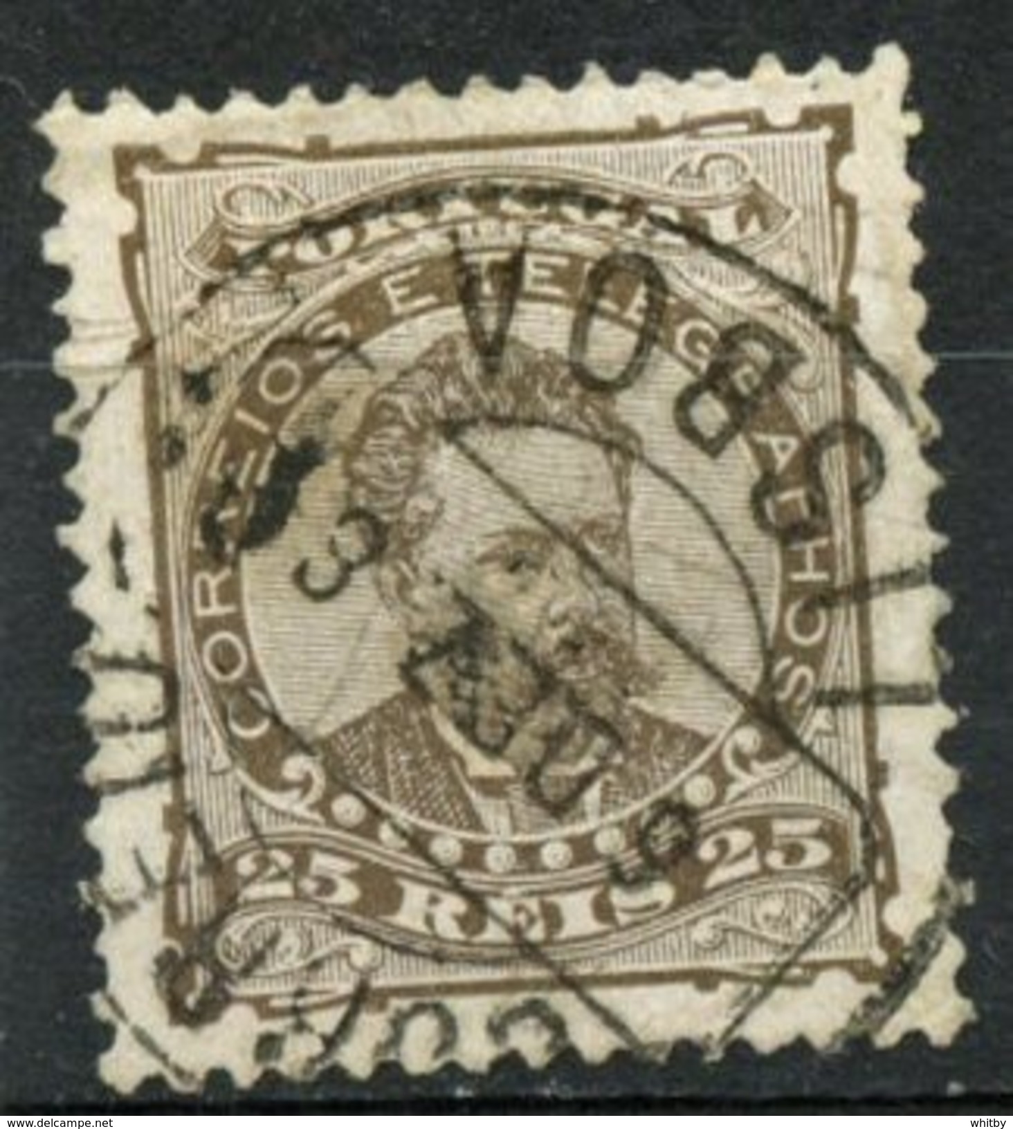 Portugal 1882 25r King Luiz Issue #60c - Usati