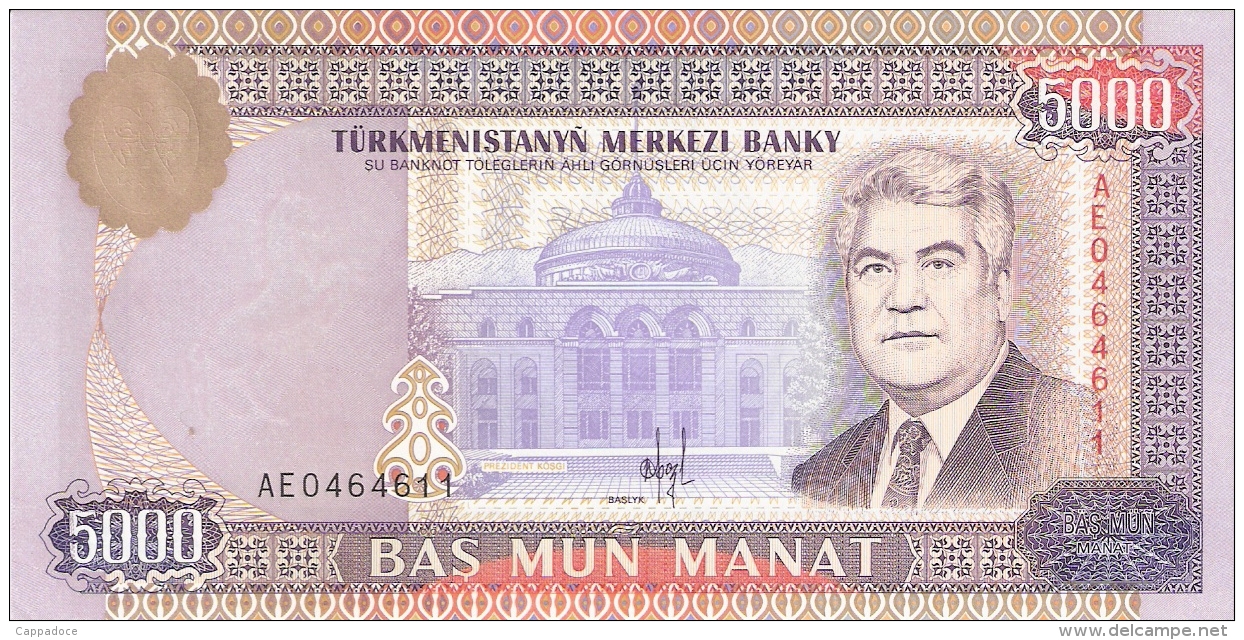 TURKMENISTAN   5000 Manat   1996   P. 9   UNC - Turkmenistan