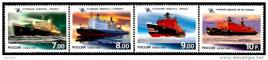 Russia - 2009 - Atomic Fleet Of Russia - Mint Stamp Set - Unused Stamps