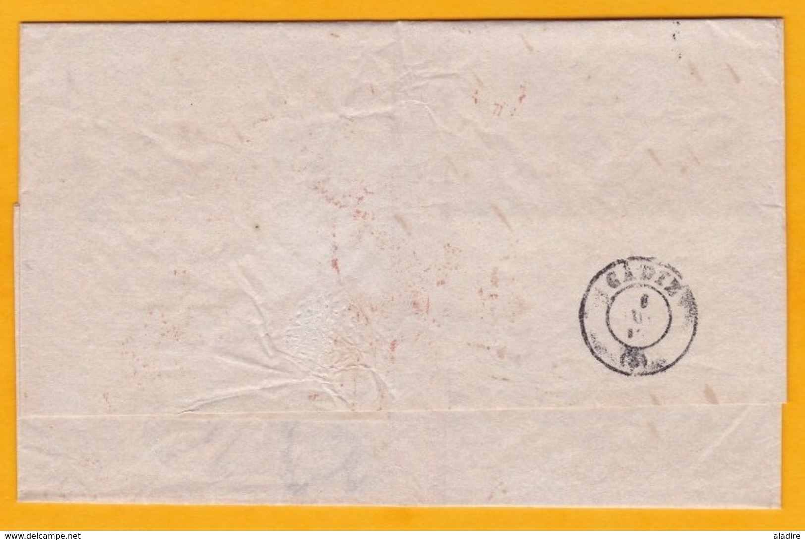 1869 - Enveloppe De Londres, GB Vers Cadiz, Espagne - Via France - Cachet à Date D' Arrivée - Marcophilie