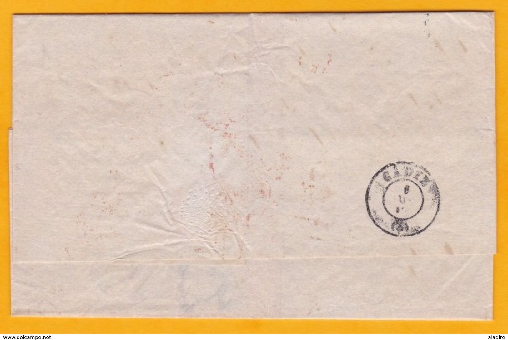 1869 - Enveloppe De Londres, GB Vers Cadiz, Espagne - Via France - Cachet à Date D' Arrivée - Postmark Collection