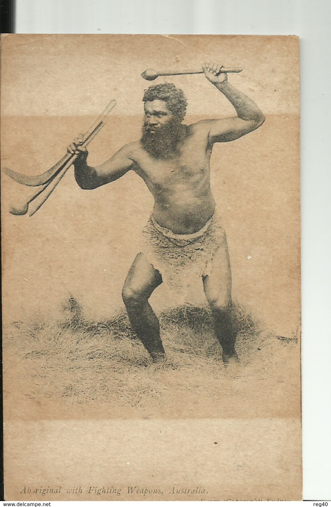 AUSTRALIE - ARBORIGINAL  With Fighting Weapons - (PRECURSEUR) - Aborigènes