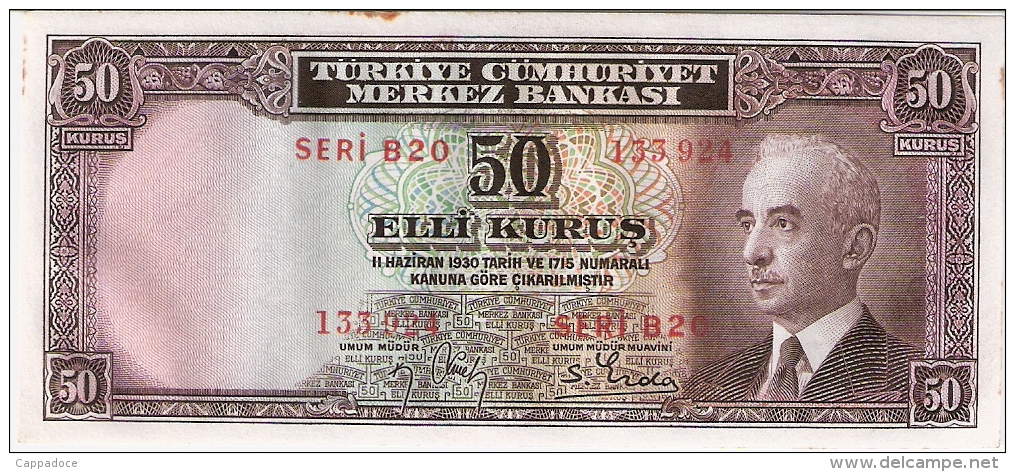 TURQUIE   50 Kurus   (1942-44)   P. 133 - Turkey