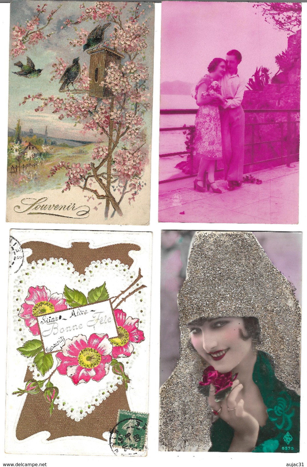 Fantaisies Divers - Lot De 100 Cartes - 1er Avril - Noël - Enfants - Femmes - Fleurs - Couples - Pâques - Etc - 100 - 499 Cartes