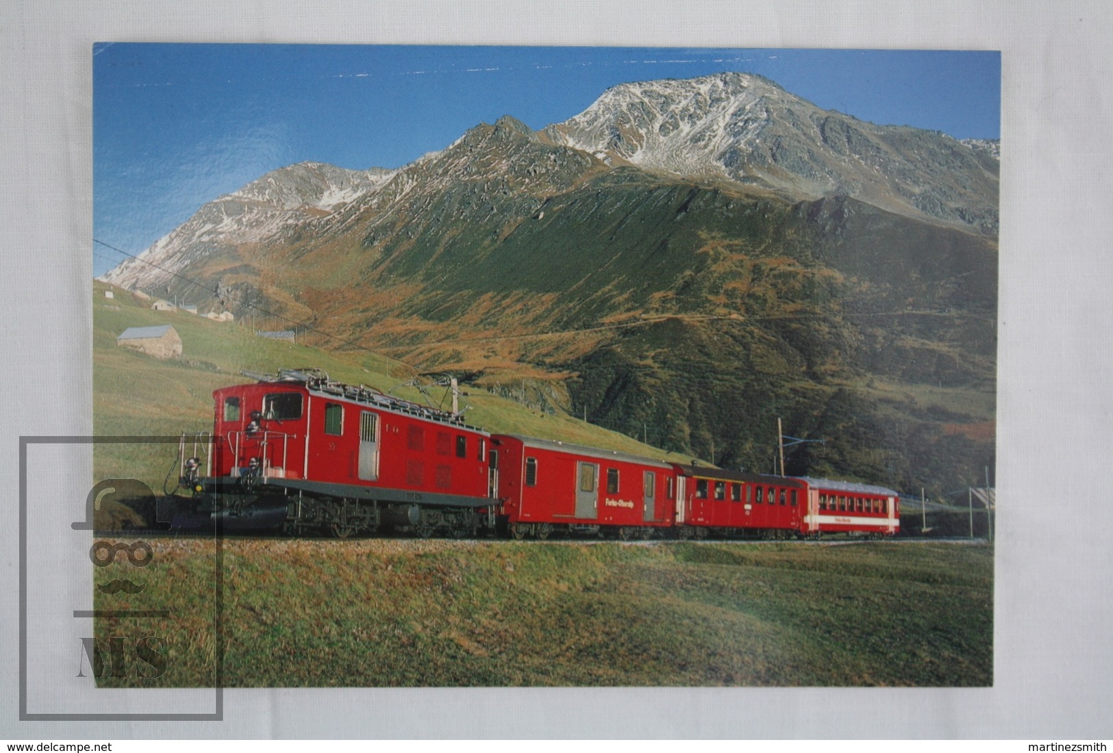 Switzerland Train Topic Postcard - Electric Locomotive / Elektro- Lokomotive HGe 4/4 Nr 37. - Zurich 1990 - Trenes