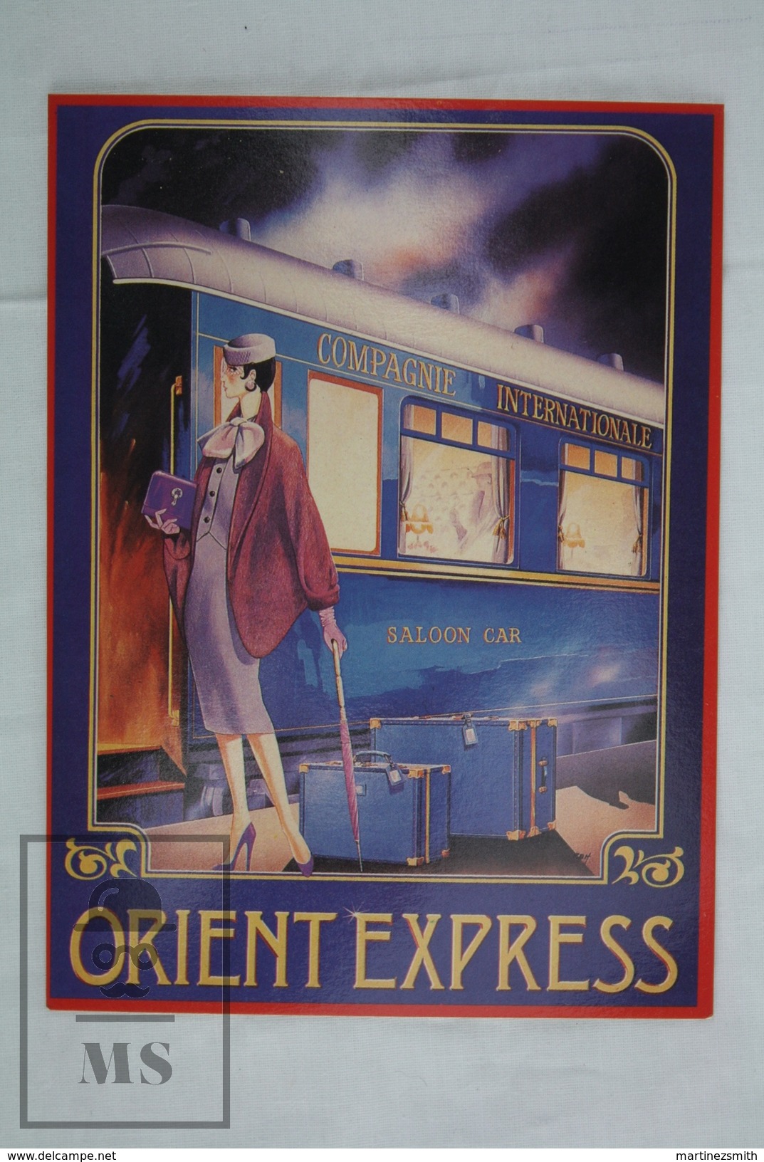 Advertising Reproduction Train Card - Orient Express By Bernard Hugill At Woodward Associates - Trenes