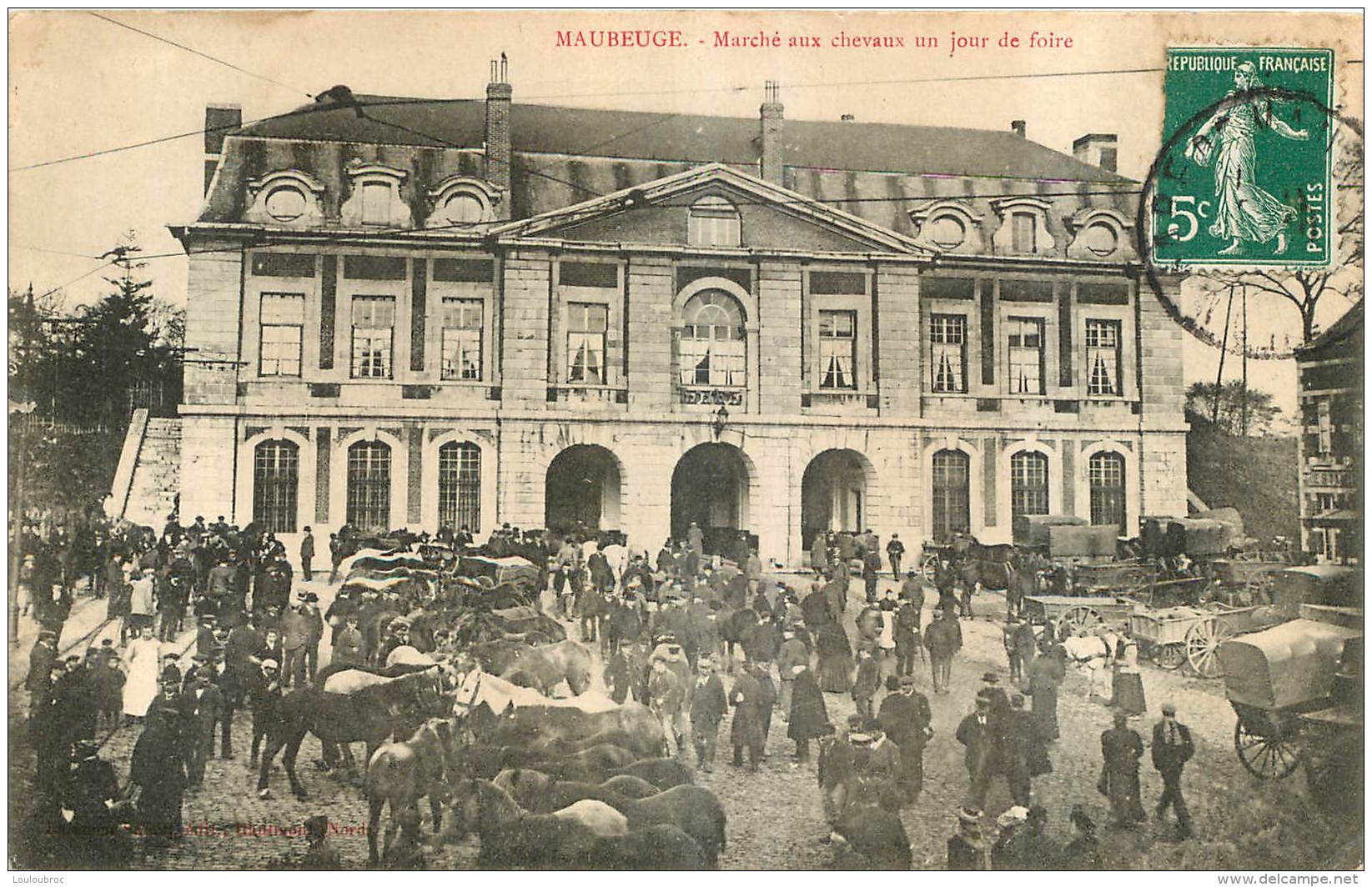 MAUBEUGE MARCHE AUX CHEVAUX UN JOUR DE FOIRE - Maubeuge