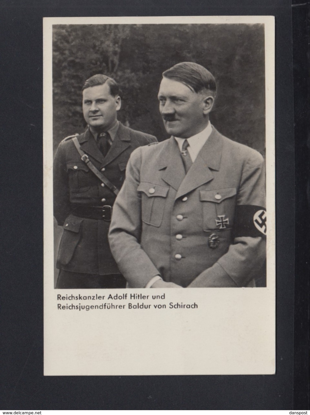 Dt. Reich AK Hitler Und  Baldur Von Schirach - Personnages Historiques