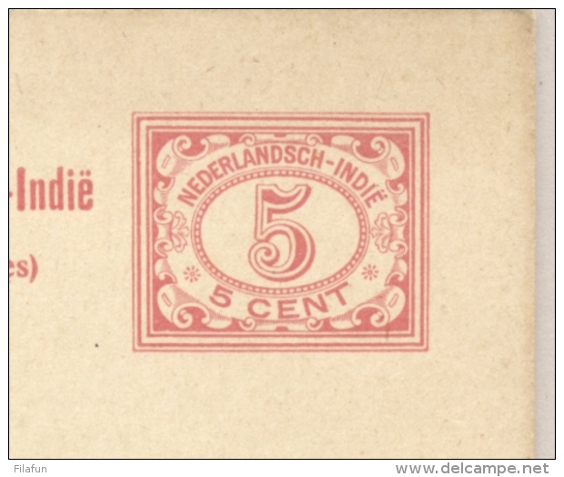 Nederlands Indië - 1920 - 5+5 Cent Vürtheim II, Briefkaart G28 - Ongebruikt - Niederländisch-Indien