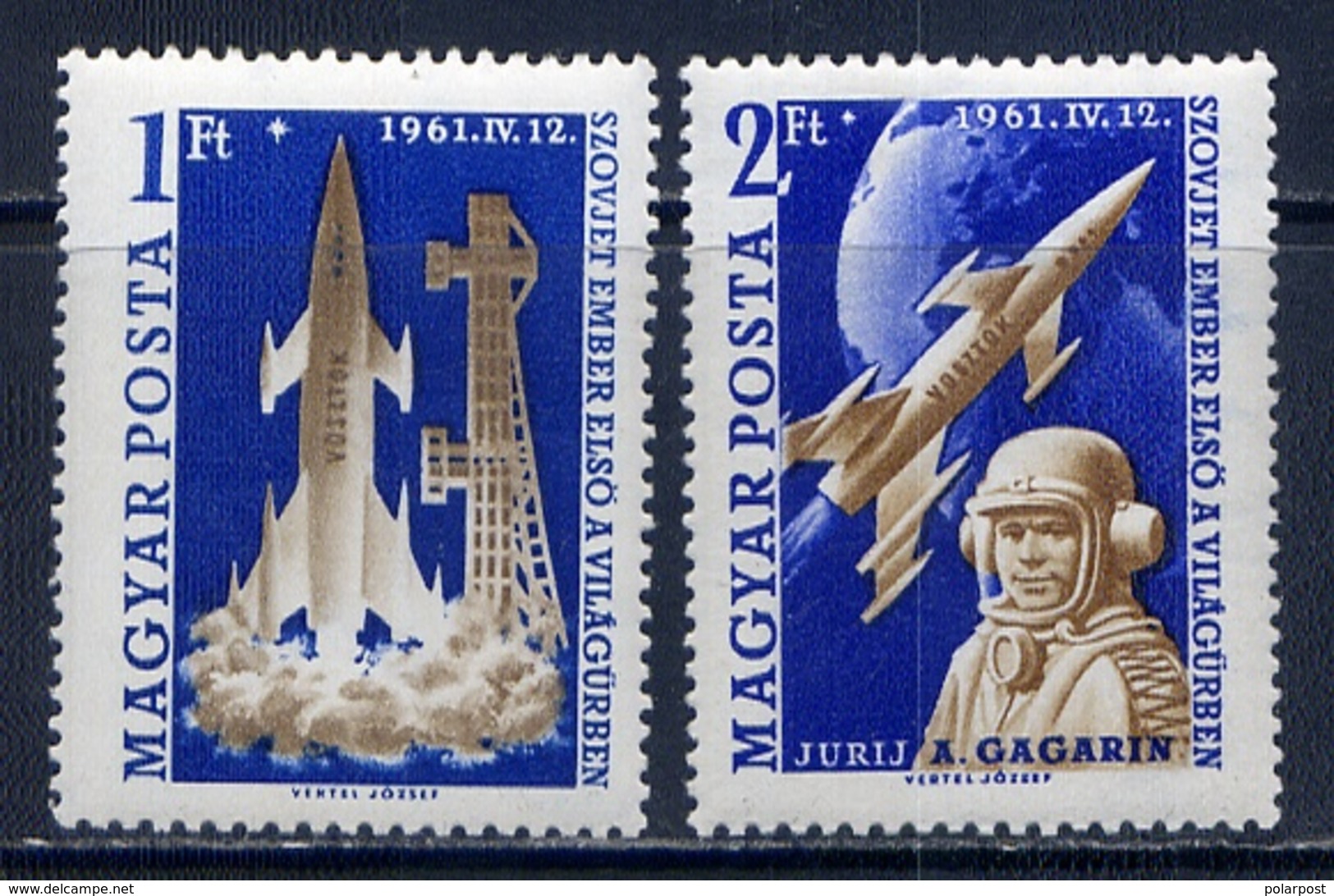 HUNGARY 1961 1753-1754 COSMOS. Yu.A. GAGARIN - Europe