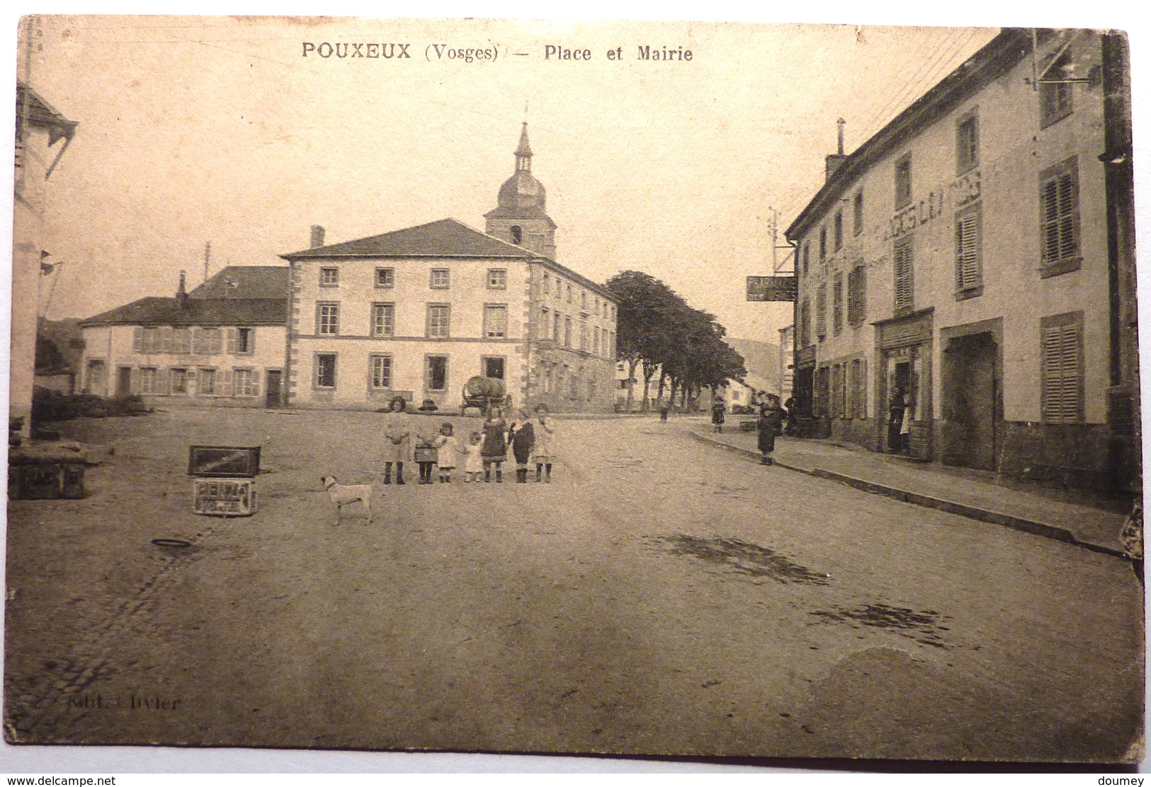 PLACE ET MAIRIE - POUXEUX - Pouxeux Eloyes