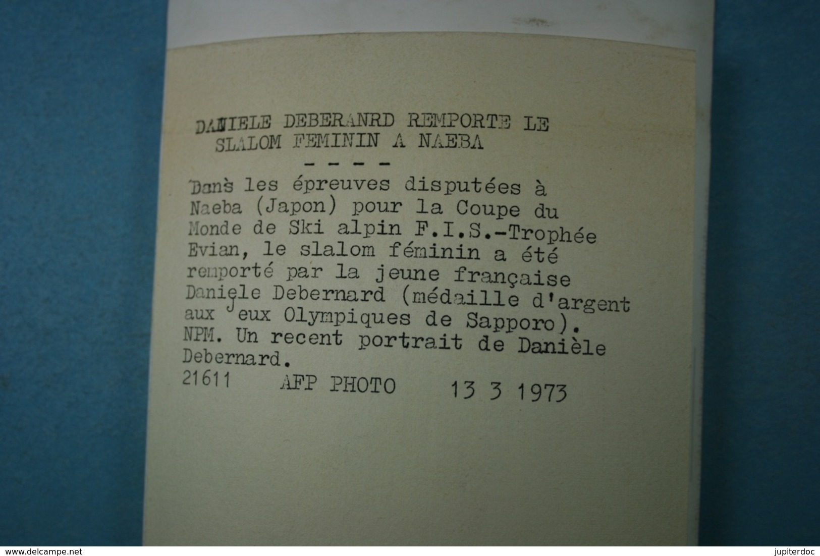 Naeba 13/3/73 Daniele Debernard Remporte Le Slalom Féminin /25/ - Sports