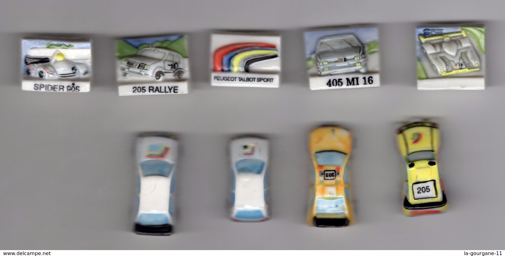 RARE Série 9 Fèves Brillantes ROULE GALETTE - PEUGEOT Talbot Sport RALLYE / PRIME 1994 - Sports