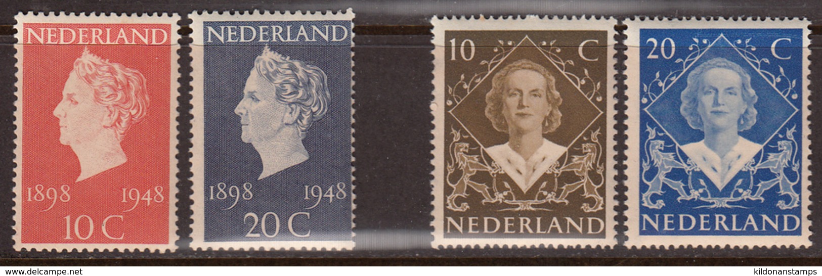 Netherlands 1948 Mint No Hinge Sc# 302-303, 304-305 - Ongebruikt