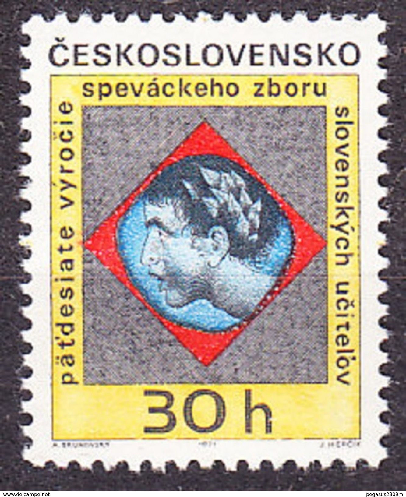 CZECHOSLOVAKIA 1971, Complete Set, MNH. Michel 2000. 50 YEARS OF TEACHER´S CHOIR. Good Condition, See The Scans. - Music