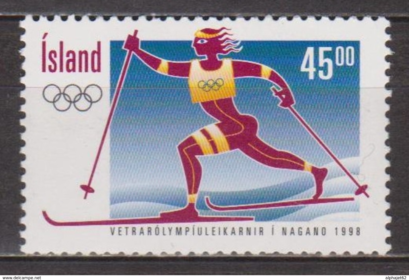 Jeux Olympiques De Nagano - ISLANDE - Ski De Fond - Sport - N° 836 ** - 1998 - Unused Stamps