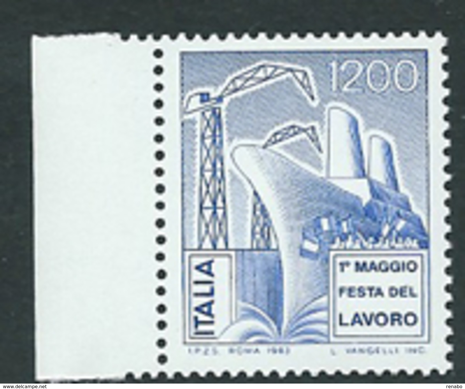 Italia, Italy 1983; 1° Maggio Festa Dei Lavoratori. Francobollo Di Bordo, Nuovo. - Autres & Non Classés