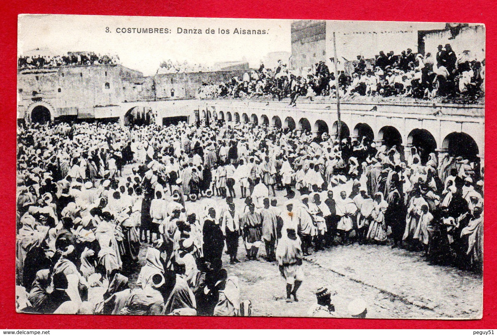 Maroc. Danses Folkloriques Durant La Fête Du Bélier. Franchise British Post Office Tangier 27.12.1913 - Tanger