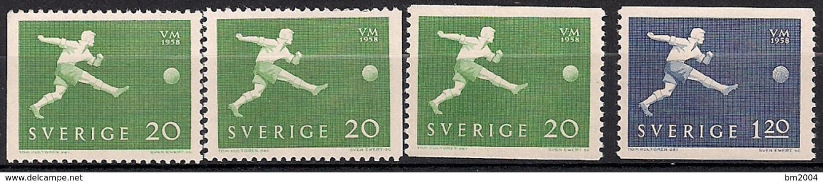 1958 Schweden 438 -440**MNH    Fußball-Weltmeisterschaft, Schweden - Ungebraucht