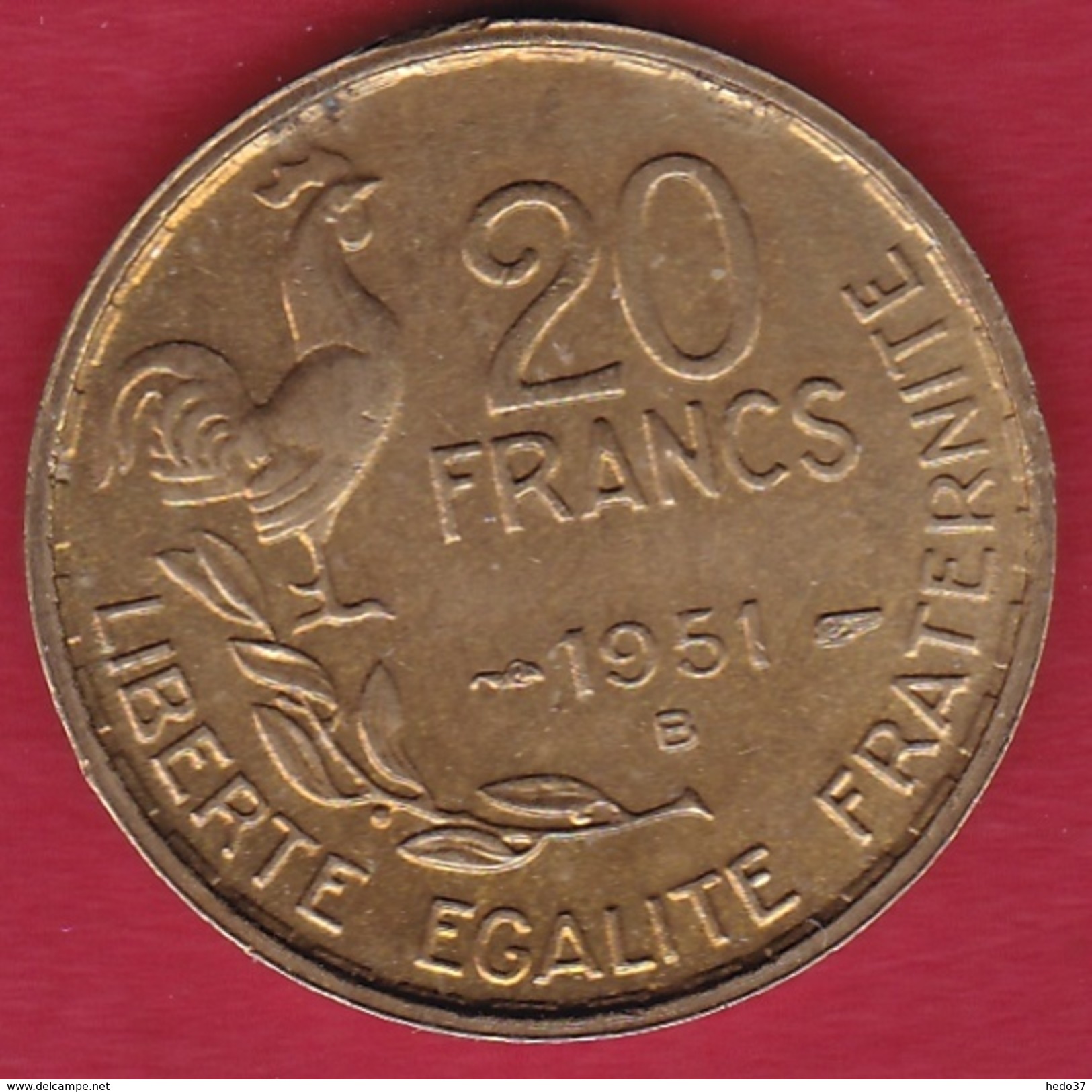 France 20 Francs G. Guiraud - 1951 B - SUP - Other & Unclassified