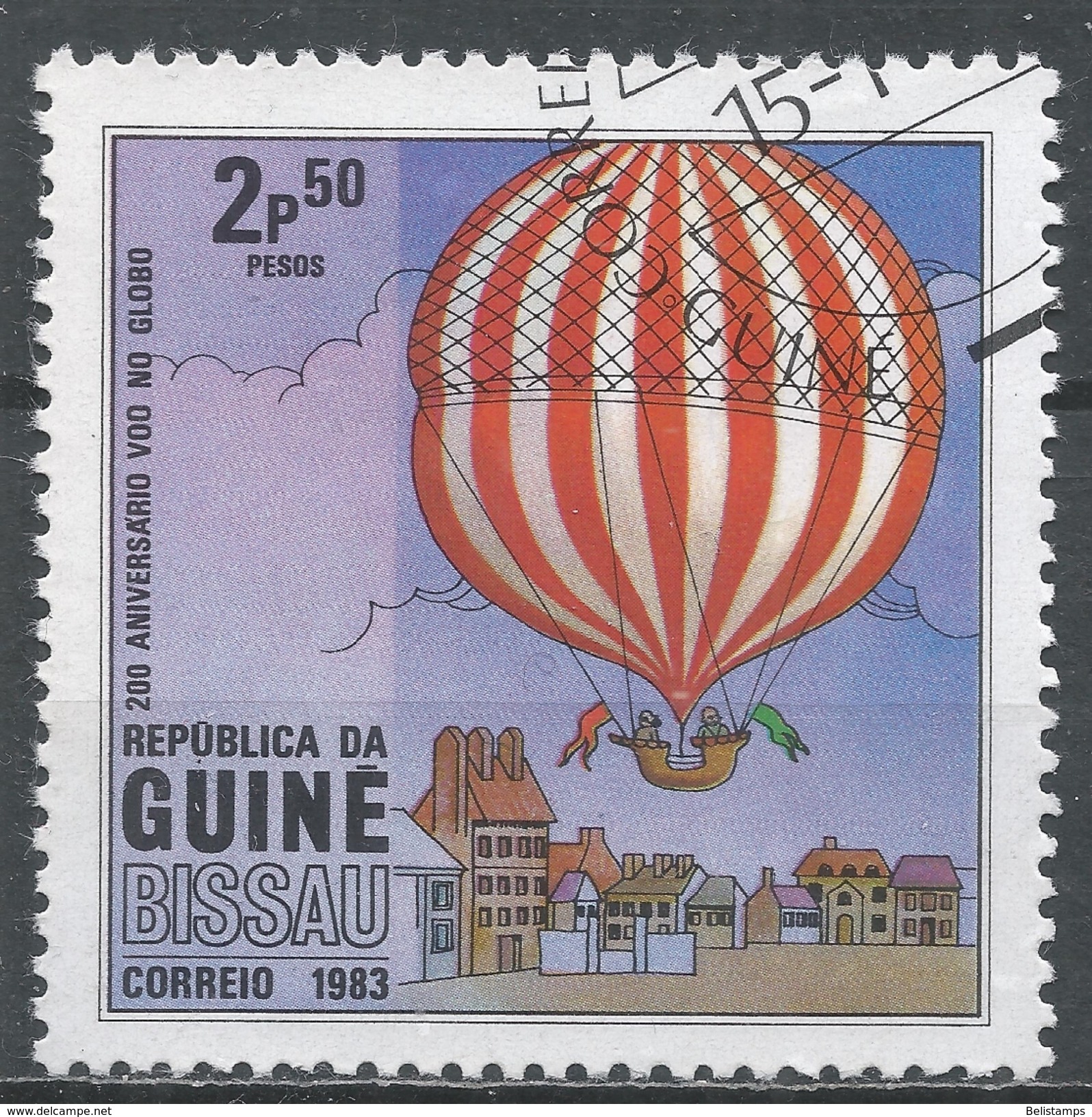 Guinea-Bissau 1983. Scott #443 (U) Manned Flight (Hot Air Balloon) Bicentenary - Guinée-Bissau