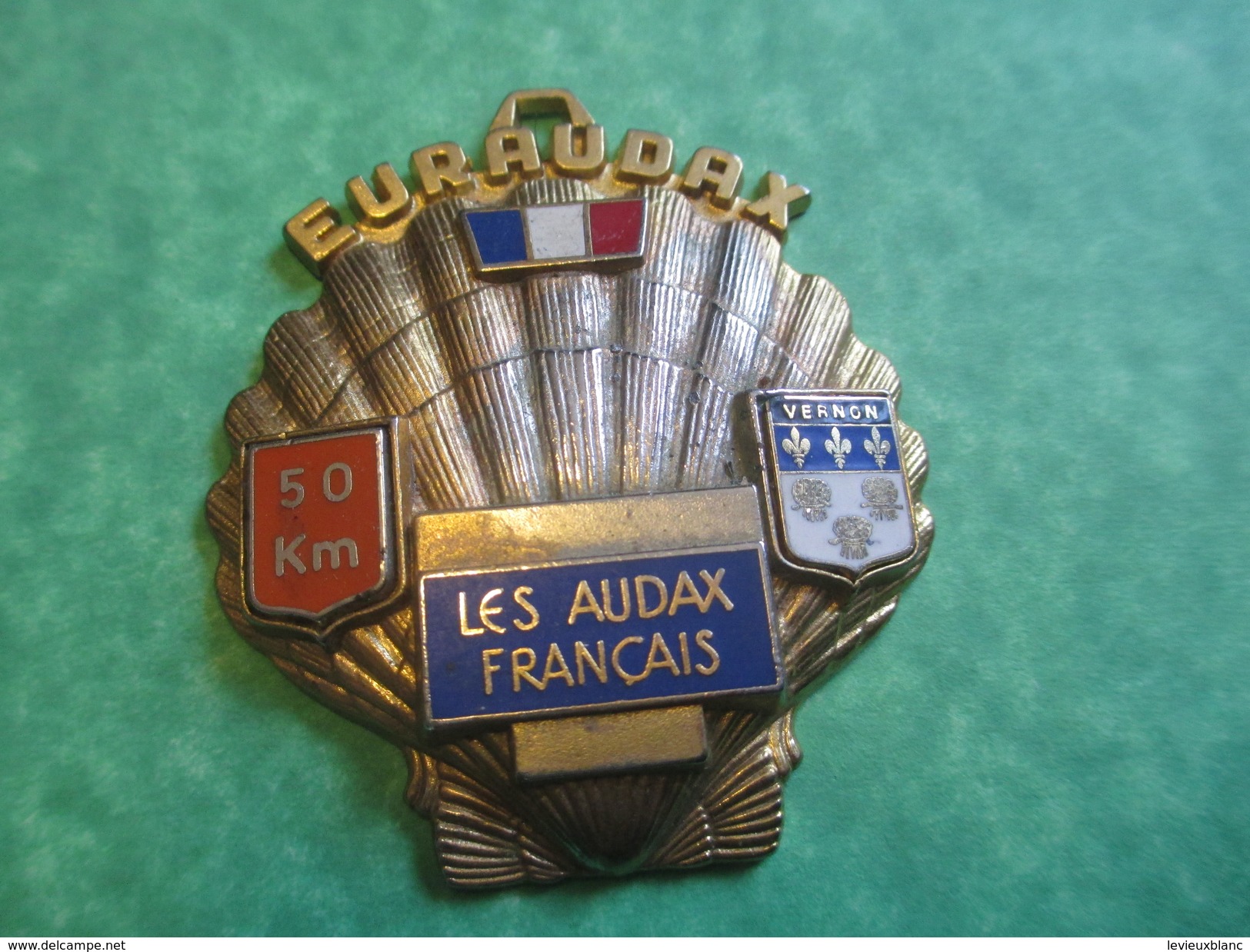Insigne De Marche Sportive/Euraudax /Les Audax Français/50 Km/VERNON/Vers 1990-2000    SPO114 - Autres & Non Classés