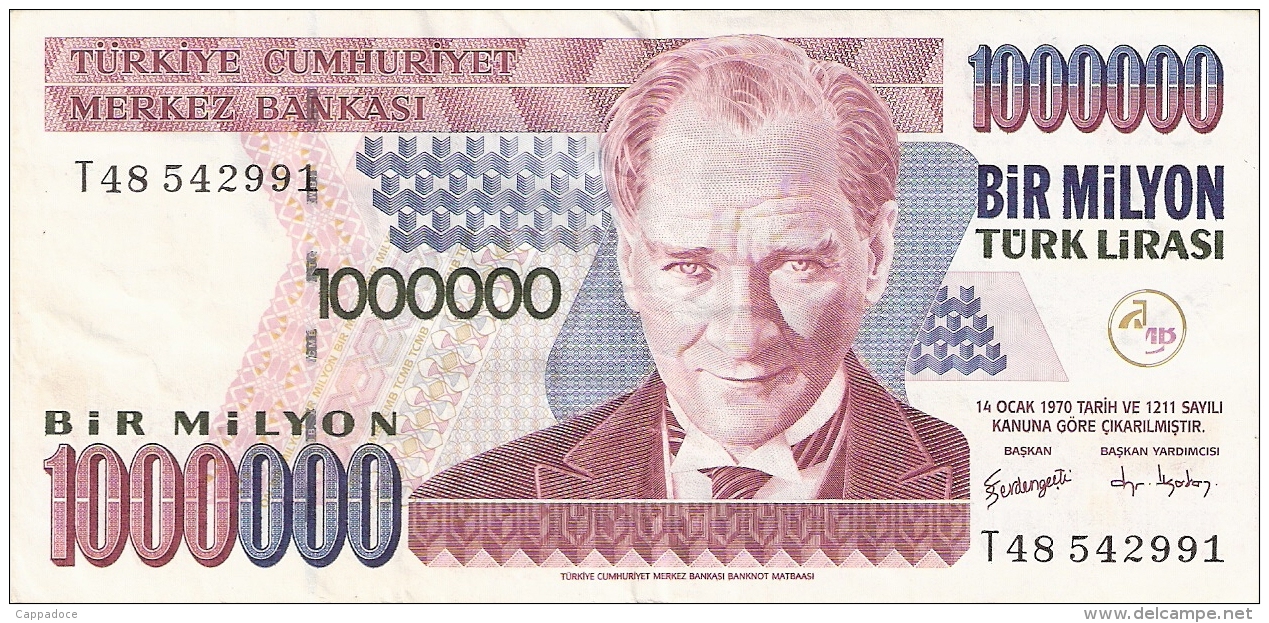 TURQUIE   1,000,000 Turk Lirasi   (2002)   P. 213 - Turquie