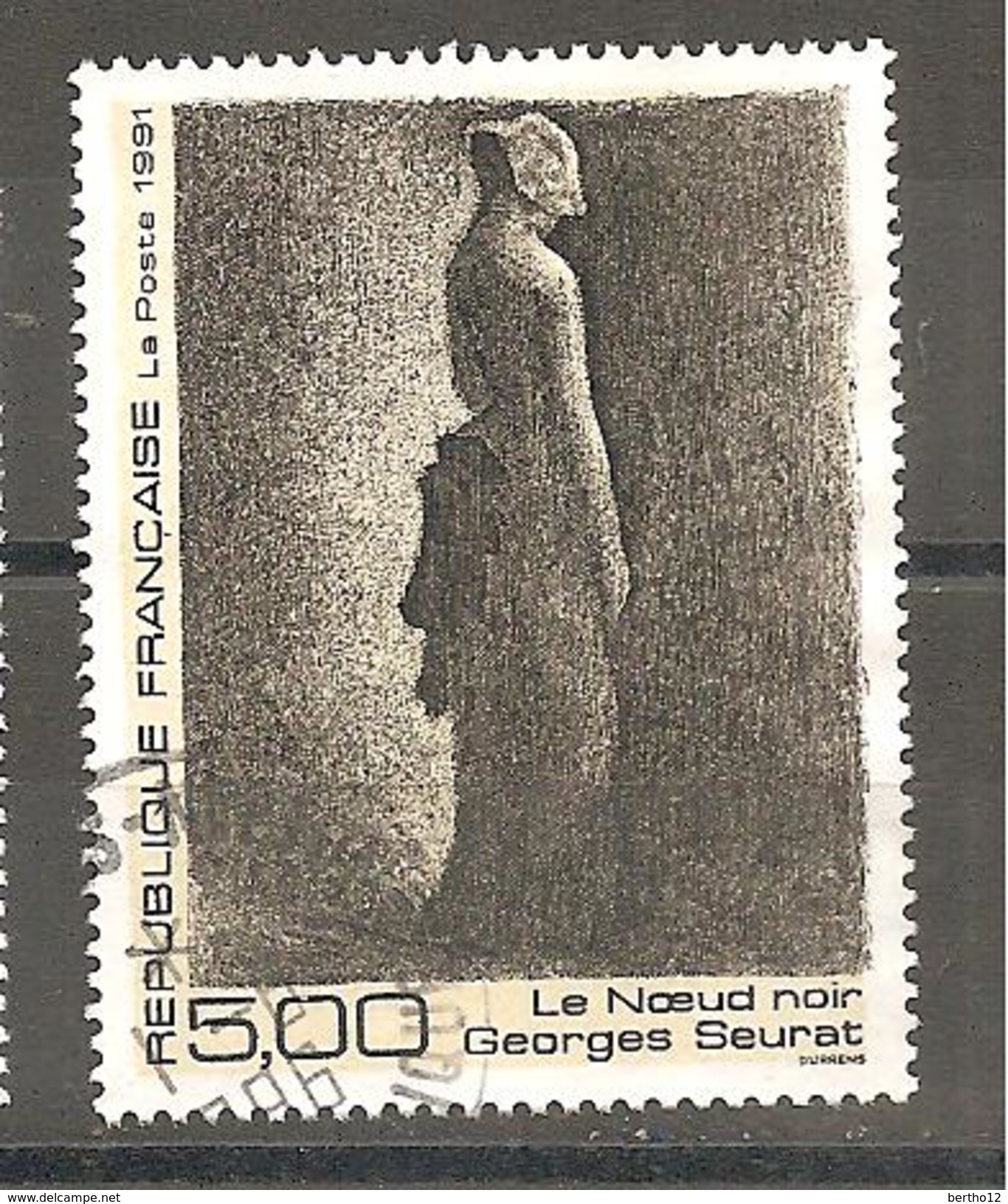 FRANCE  1991 Arts Le Noeud Noir Seurat N°YT 2693 - Usati