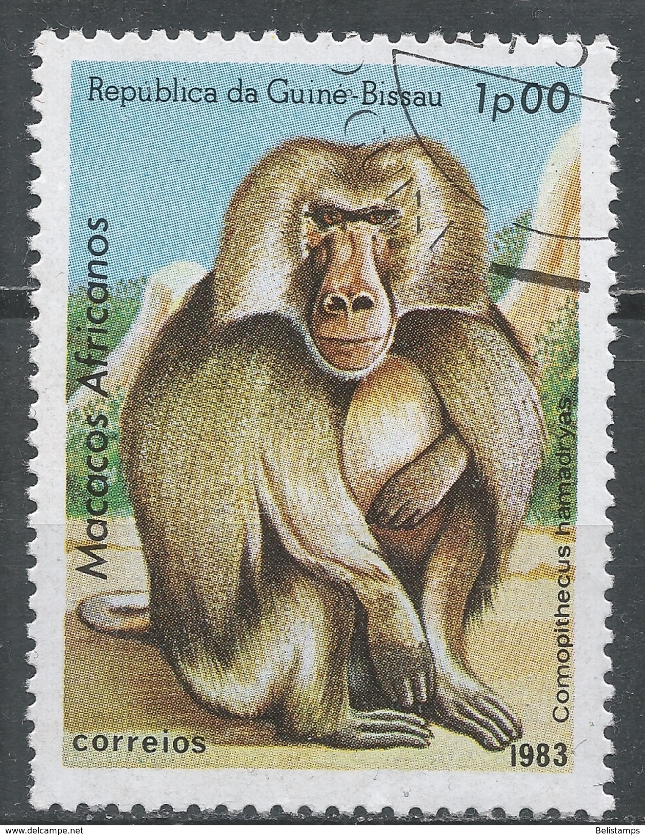 Guinea-Bissau 1983. Scott #457 (U) African Apes And Monkey, Comopithecus Hamadryas - Guinée-Bissau